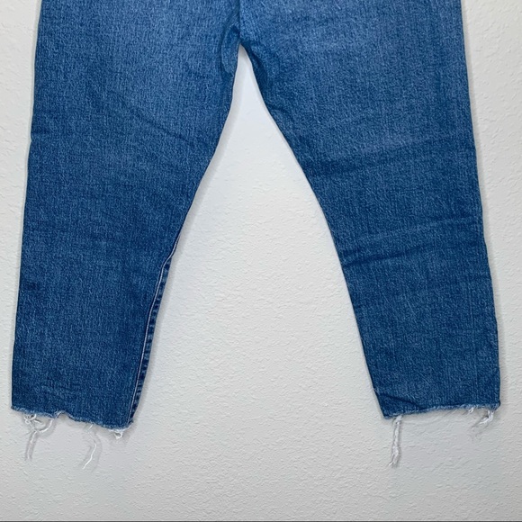 Levis quality denim wedgie straight raw hem crop jeans 31 - Picture 5 of 13